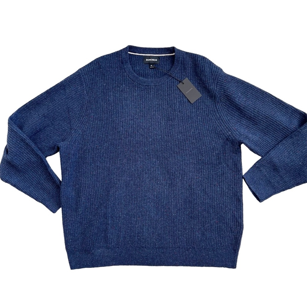 Men’s Bonobos Marled Fisherman Blue Crew Neck Sweater XXL